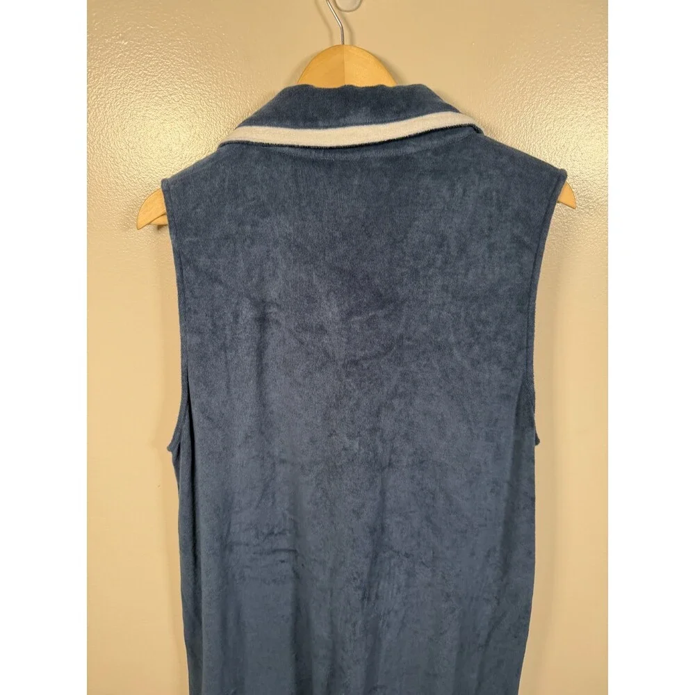 Atlantic-Pacific x LAKE Darcy Terry Dress Size XXL Navy Blue Vacation Resort